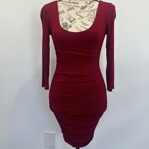 Forever 21 Maroon Body-con Mini Dress size small only worn once like new!